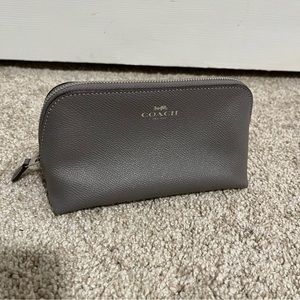 COACH leather cosmetic case heather grey #F57857